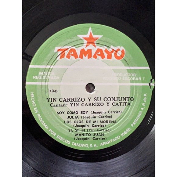 Yin Carrizo Y Su Conjunto Cantan Yin Carrizo Y Catita LP Tamayo 143 Panama VG+ - Picture 7 of 7